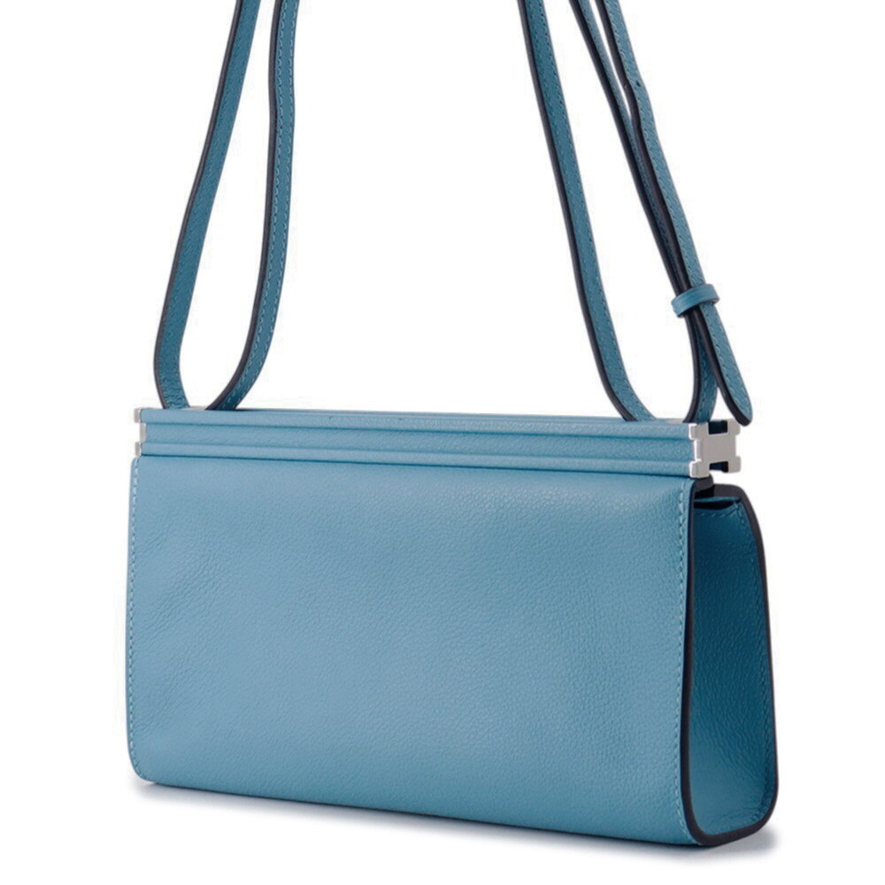 Hermes Hermès Click H 21 Shoulder Bag in Blue Jean/Evergrain with D Stamp - Picture 2 of 15